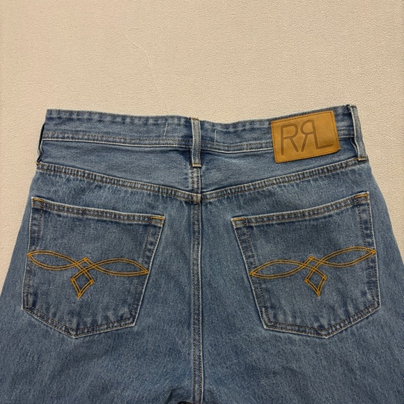 Ralph Lauren RRL Double RL Jeans 34x34 35x30 Blue Denim Straight Leg High Rise - Picture 8 of 8